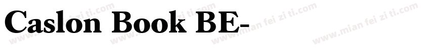 Caslon Book BE字体转换